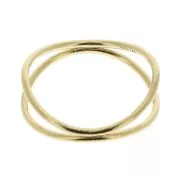 Gold Filled Double crossed ring - Size 48 x1