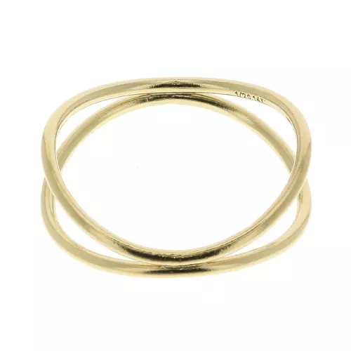 Gold Filled Double crossed ring - Size 50 x1