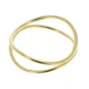 Gold Filled Double crossed ring - Size 50 x1