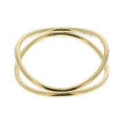 Gold Filled Double crossed ring - Size 53 x1|raw }}