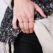 Gold Filled Double crossed ring - Size 53 x1