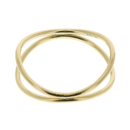 Gold Filled Double crossed ring - Size 55 x1