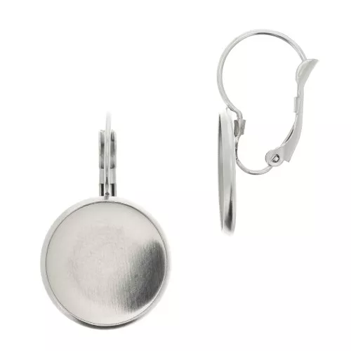 16 mm cabochon holders - 304 stainless steel x2