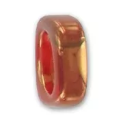 Ceramics slider 17x6mm Gold Red x1