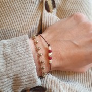 6mm Round alphabet letter bead - Q - Gold plated 3 micron x1