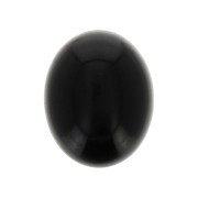 10x8 mm oval cabochon - Onyx noir x1