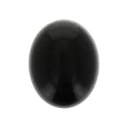 10x8 mm oval cabochon - Onyx noir x1
