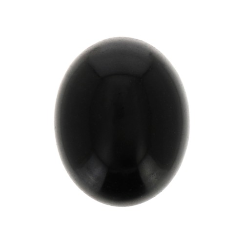 10x8 mm oval cabochon - Onyx noir x1
