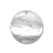 Crumbled sequin 20mm Silver tone x1