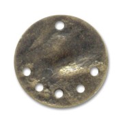 Crumbled sequin Spacer 15mm Bronze tone x1