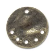 Crumbled sequin Spacer 15mm Bronze tone x1