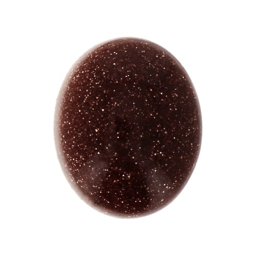 10x8 mm oval cabochon - Gold Stone - Imitation Pierre de soleil x1