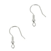 20mm 925 Sterling Silver ball earwires x2