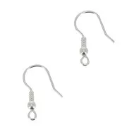 20mm 925 Sterling Silver ball earwires x2
