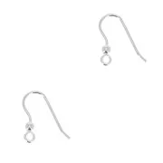 16.5mm 925 Sterling Silver ball earwires x2