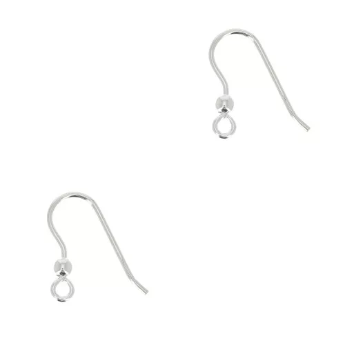 16.5mm 925 Sterling Silver ball earwires x2