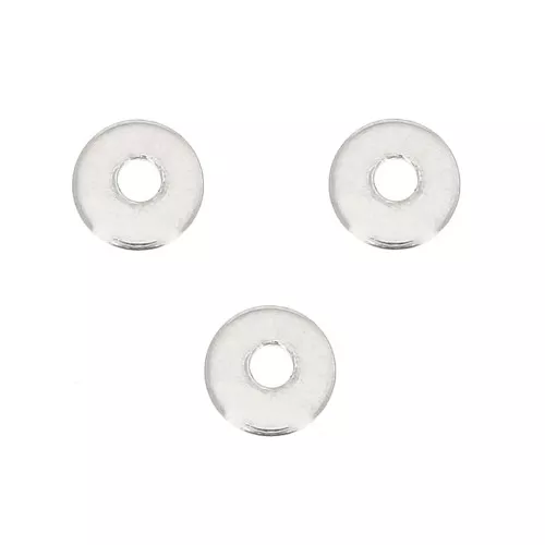 4mm 925 Sterling Silver Heishi beads - flat discs with hole x6