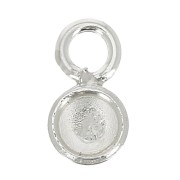 925 Sterling Silver Mini round pendant for 4 mm flat back cabochon x1|raw }}