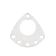 14.5mm 925 Sterling Silver connector - ethnic triangle with 6 holes x1