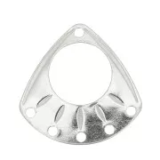 19.5mm 925 Sterling Silver connector - ethnic triangle with 6 holes x1