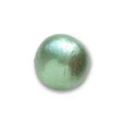Paper round bead 16mm pearly Light Green x1