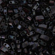 5x2.3x1.9mm Miyuki Half Tila Beads HTL-4504 - Transparent Ruby Picasso x10g