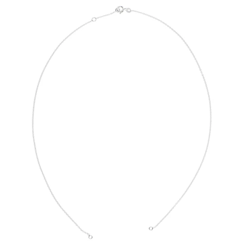 45cm 925 Sterling Silver cable Mesh choker with open ring for spacer x1