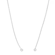 45cm 925 Sterling Silver cable Mesh choker with open ring for spacer x1