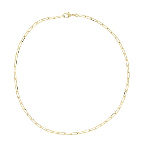 3.65mm Rectangle mesh choker - Gold Plated 3 microns x1