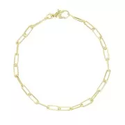 3.65mm Rectangle mesh bracelet - Gold Plated 3 microns x1