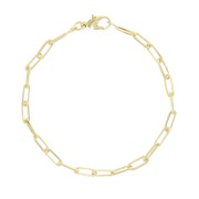 3.8 mm rectangle mesh bracelet - 3 microns gold plated x19cm
