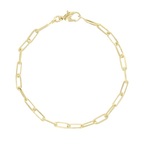 3.65mm Rectangle mesh bracelet - Gold Plated 3 microns x1