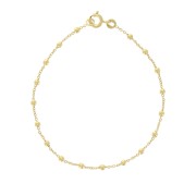 2.5mm Ball trace figaro (1x1) 18cm bracelet - Gold Plated 3 microns x1