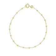 2.5mm Ball trace figaro (1x1) 18cm bracelet - Gold Plated 3 microns x1