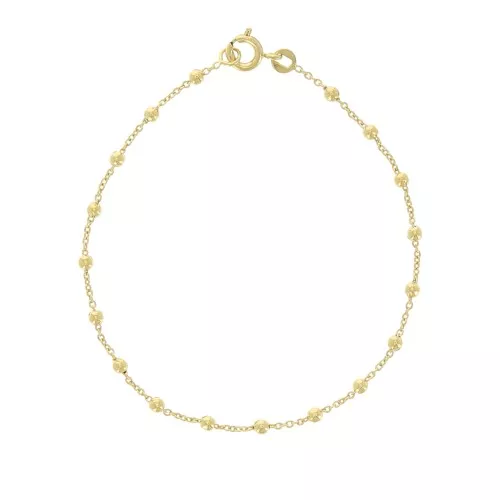 2.5mm Ball trace figaro (1x1) 18cm bracelet - Gold Plated 3 microns x1