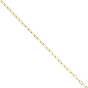 2.2mm Oval cable mesh chain - 3 micron Gold plated x 50cm