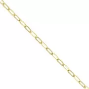 2.2mm Oval cable mesh chain - 3 micron Gold plated x 50cm