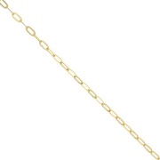 2.7mm Oval cable mesh chain - 3 micron Gold plated x 50cm|raw }}