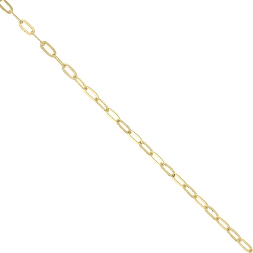 2.7mm Oval cable mesh chain - 3 micron Gold plated x 50cm
