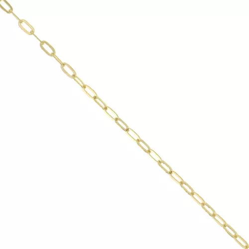 2.7mm Oval cable mesh chain - 3 micron Gold plated x 50cm