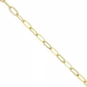 2.7mm Oval cable mesh chain - 3 micron Gold plated x 50cm