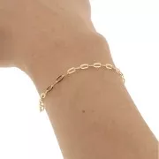 2.7mm Oval cable mesh chain - 3 micron Gold plated x 50cm