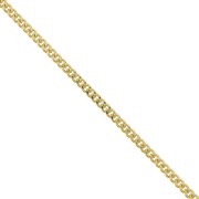 3.55mm Curb Chain - 3 micron Gold Plated x20cm|raw }}