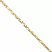 3.55mm Curb Chain - 3 micron Gold Plated x20cm