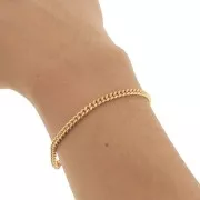 3.55mm Curb Chain - 3 micron Gold Plated x20cm