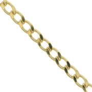 4.9mm Curb Chain - 3 micron Gold Plated x50cm
