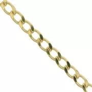 4.9mm Curb Chain - 3 micron Gold Plated x50cm