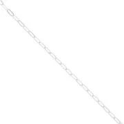 2.2mm 925 Sterling Silver oval cable mesh chain x50cm