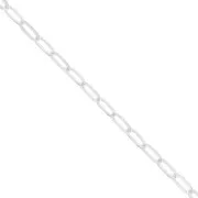 2.2mm 925 Sterling Silver oval cable mesh chain x50cm