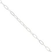 2.7mm 925 Sterling Silver oval cable mesh chain x50cm